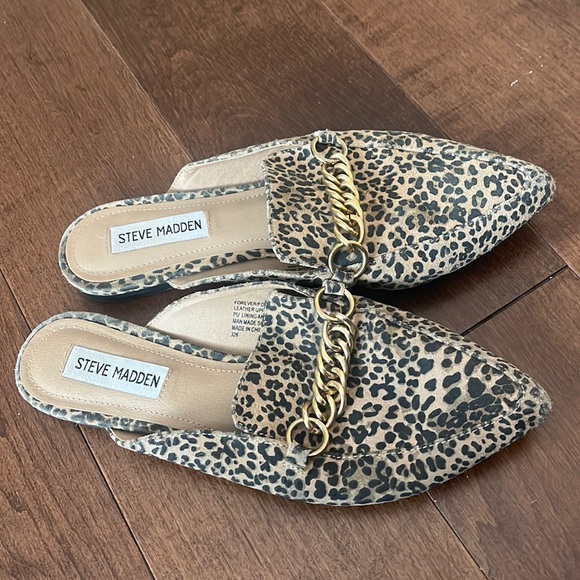 Steve Madden Forever Chain Pointed Mule Nordstrom leopard print - Picture 2 of 4